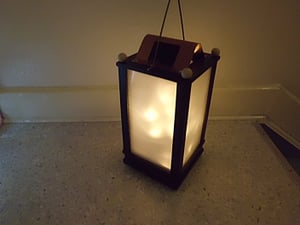 24er LED Lichterkette mit Flammeneffekt warmweiß Batterie Timer Flamme innen und außen Kunden-Foto 2