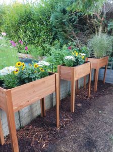 PARKSIDE® Garten 3-Schicht-Hochbeet Pflanzbbeet aus Holz ca. 84 x 98 x 40 cm Kunden-Foto 2