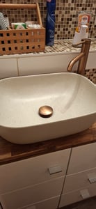 Lavabo Da Appoggio REA BELINDA SANDY Beige Foto del cliente 1