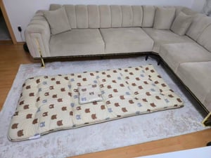 COSTWAY Matras met wasbare hoes en draagtas, inklapbare tatami-mat, vloermatras 90x200cm, blauw Klantenfoto 1