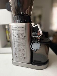 AMZCHEF Kaffeemühle Elektrisch mit Abnehmbarem Halter für Siebträger und Behälter, Kaffeemühle Siebträger Elektrisch mit 48 Mahlgrad Einstellbar Kunden-Foto 2