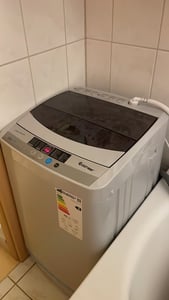 4,5 kg Waschmaschine Toplader mit Schleuder, Waschvollautomat mit 10 Programme & 8 Wasserniveaus, Miniwaschmaschine 310W/240W Kunden-Foto 1