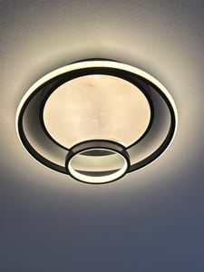 Deckenleuchte LED Deckenlampe Ø40cm,Dimmbar mit Fernbedienung 48W 3000-6500k,Wohnzimmer-Leuchte, Hängeleuchte, Hängelampe Kunden-Foto 1