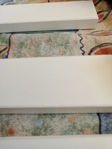 ML-Design letto in legno per bambini 90x200 cm bianco, legno di pino, struttura letto con rete a doghe e piedini, letto singolo con testiera e pediera, letto da terra Foto del cliente 5
