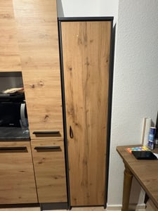 Bücherregal Kleiderschrank Regal Schrank Organizer Mehrzweckschrank mit 4 verstellbaren Einlegeböden Aktenschrank Regal Wand schmal Holz für Schlafzimmer Flur Keller Büro | 50 cm Breite | Weiß Kunden-Foto 1