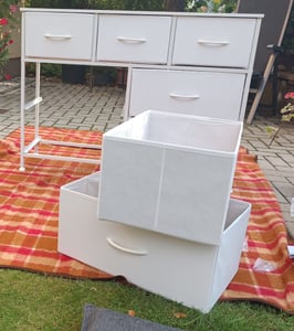 SONGMICS Kommode, Schrank, 7 Stoffschubladen, für Schlafzimmer, Flur, Wohnzimmer, grau Kunden-Foto 2