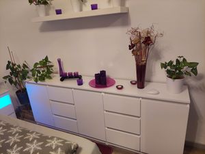 MIKEL - Kommodenset mit 6 Schubladen und 3 Türen - Schlafzimmer Kommode Aufbewahrung Schrank Sideboard - Weiß Matt H75cm B200cm T35cm Kunden-Foto 2