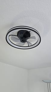 Peviasot Deckenventilator mit Beleuchtung und Fernbedienung Deckenlampe Dimmbar Schwarz Kunden-Foto 1
