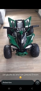 FCH Kinder Quad Elektro 12V 7Ah ATV, Musik, MP3, LED-Scheinwerfer Elektro-Quad für Kinder 3-6 Jahre Grün Kunden-Foto 1