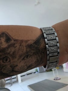 Stravo Luxus Metallarmband für Samsung Galaxy Watch 9 / 8 / 8 Classic – Edelstahl mit Strasssteinen, inkl. Kürzungsset – Silber Kunden-Foto 1