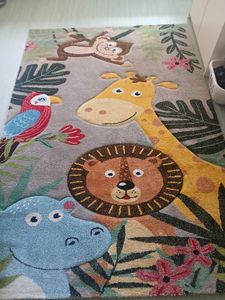 Tappeto per bambini Tappeto per cameretta Ragazzo Ragazza Moderno Animali Giungla Beige Dimensioni 120x170 cm Foto del cliente 1