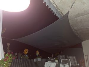 WOLTU Sonnensegel Rechteck 3x4m Grau wasserabweisend Sonnenschutz Polyester Windschutz mit UV Schutz für Garten Terrasse Camping Kunden-Foto 1