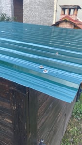 XMTECH 24x Trapezblech 14m² Verzinkt Rostresistent Wetterfest Profilblech Dachblech Wellblech Dachplatten Gerätehaus Carport , 129cm x 45cm, Grün Kunden-Foto 1