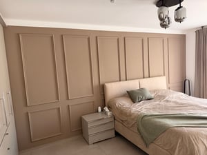 SucceBuy Kit de moulures murales, 3 pièces, 78,99/80,01/60,96/90,93 cm Moulures décoratives en polystyrène pouvant être peintes, moulures décoratives pour murs, frises pour salon, chambre à coucher et maison, blanc Photo du client 1