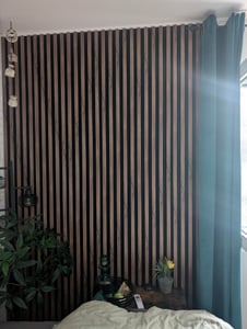 MEBANO. Pannello Acustico da Parete MDF su Feltro 240x53 cm Rovere Naturale Grandson con Lamelle Effetto Legno Foto del cliente 3