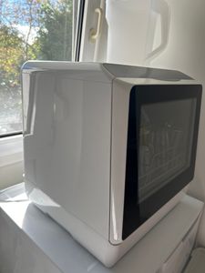 Puluomis mini myčka nádobí 45 cm volně stojící, myčka nádobí s 5+1 programy pro 3 jídelní soupravy, pracuje s přípojkou vody nebo bez ní, černá barva Fotografie od zákazníka č. 3