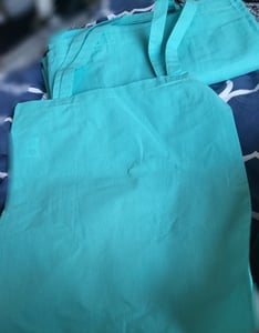 10er Pack Baumwolltasche - 28 Farben | mit Zwei Langen Henkeln | 38x42cm Kunden-Foto 1