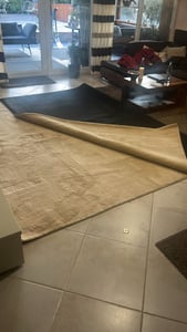 Moderner Wohnzimmer Teppich Kurzflor Waschbar Weich Felloptik Anti-Rutsch Grösse 100x200 cm Kunden-Foto 3