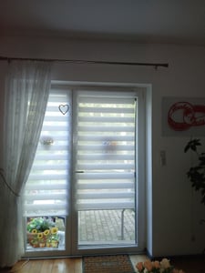 Doppelrollo 85 x 230 cm Duo Rollo Fensterrollo Weiß Klemmfix ohne Bohren Kunden-Foto 1