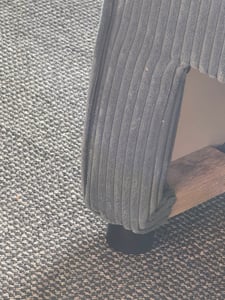 AMBER U Ecksofa U-Form 305x140 cm Cord Schlafsofa Bettkasten Wohnlandschaft links rechts Kaltes Beige PetFriendly Kunden-Foto 1