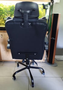 Gaming-Stuhl mit Ventilator, Bürostuhl, Luftkühler und Kühlung – Belüfteter Kühlsitz, mit Liegefunktion,  sanfte Vibrationsmassage, Schwarz Kunden-Foto 9
