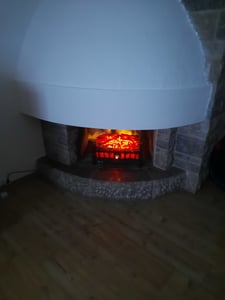 Klarstein Elektrokamin, Elektro Heizungen für Wohnzimmer & Innenräume, Elektrischer Kamin mit LED Flammen, Kamin zur Wandmontage, Heizlüfter mit Timer, Einstellbarer Thermostat, Heizung 2000 W Kunden-Foto 1