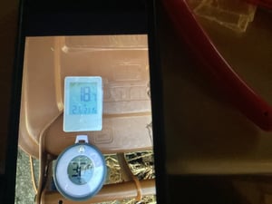 Poolthermometer, Schwimmendes Pool Thermometer, schwimmende, Funk-Empfänger, LCD, IP67 wasserdicht, mit Indoor-Temperatur Luftfeuchtigkeit Monitor Kunden-Foto 2