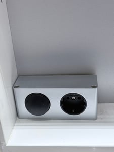 Ecksteckdose 3-fach Steckdose Steckdosenblock 45° Verteilerdose schwarz. Kunden-Foto 1