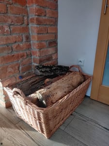 Kosz na drewno do kominka Kosz wiklinowy na drewno opałowe Legno 70 cm Zdjęcie produktu od klienta nr 1