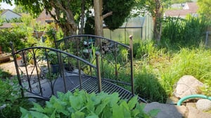Gartenbrücke DUKONO, mit Geländer Kunden-Foto 1