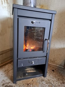 Kaminofen 7kW Holzofen Kachelofen Werkstattofen Heizofen Ofen Kamin A 56310 Kunden-Foto 1