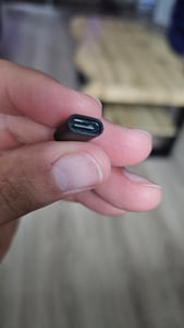 USB-C auf Lightning-Adapter für iPhone iPad iPod Laden Datentransfer Konverter Schwarz Kunden-Foto 2