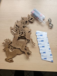 LED Weihnachtsdeko Zuckerstange, 7-teiliges 3D Holz Zuckerstange Wanddeko Set, warmweiß beleuchtet, selbstklebend, Weihnachtsbeleuchtung Kunden-Foto 4