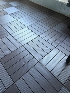 VEVOR Terrassenfliesen, 36er-Set, Balkonfliesen 30 x 30 cm, Klickfliesen, wasserdichter Kunststoff-Bodenbelag für den Außenbereich, Terrassenbodenbelag Kunden-Foto 7