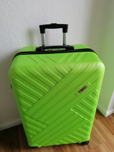 Xonic Design Reisekoffer mit Rollen 360° - ABS Hartschalen-Koffer Trolley mit Zahlenschloss in Handgepäck M-L-XL-Set (Schwarz, XL) Kunden-Foto 1