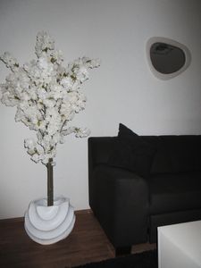 Künstliche Pflanze Kirschblütenbaum 120 cm Kunstpflanze Kirsche Kirschblüte im Topf weiß Kunstbaum Kunden-Foto 2