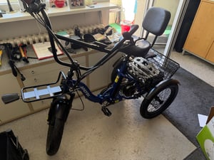 Rower elektryczny składany, trójkołowy, model "Fat Klapprad", e-bike, rower towarowy, 18 cali, akumulator 48V 15Ah, rower elektryczny, rower elektryczny towarowy z koszem z tyłu, zasięg 80 km Zdjęcie produktu od klienta nr 1
