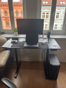 SENSE7 Nojo Biurko z regulacją wysokości 140x70 cm Elektryczne Białe Biurko do gier Biurko komputerowe Biurko do pracy na stojąco Funkcja pamięci System zarządzania kablami Biuro Zdjęcie produktu od klienta nr 6