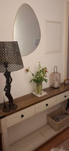 VASAGLE Konsolentisch, Beistelltisch, schmaler Sofatisch, mit 3 Schubladen und einer Ablage Kunden-Foto 4