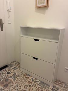 VASAGLE Schuhschrank Schuhregal mit 2 Klappen 60 x 24 x 102 cm vintagebraun Kunden-Foto 1