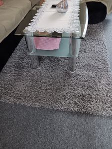 TT Home Hochflor Shaggy Teppich Preishammer Uni Einfarbig in Grau Modern Größe 120x170 cm Kunden-Foto 1