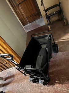 Skladací ručný vozík HyperMotion Black - Prepravný vozík na pláž, kempovanie a nákupy - Nosnosť 80 kg Fotografia od zákazníka č. 8