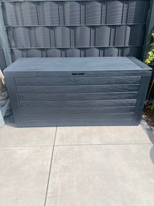 Aufbewahrungsbox für Garten WOODEBOX - anthrazit 140 Liter Kunden-Foto 6