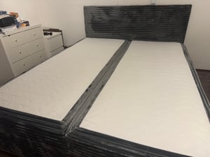 Masseno Boxspringbett ARION 160x200 cm Komplett-Set mit Bonell Matratze und Topper, Polsterbett mit Bettkästen -Braun, KRONOS 06 Kunden-Foto 20
