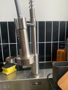 Wasserhahn Küche, Hoher Bogen Hochdruck Küchenarmatur, 360° Schwenkbar Kunden-Foto 2