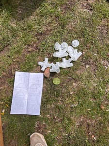 FCH 3 x 3 m Garten Pavillon mit 4 Seitenteilen tragbares wasserdichtes Zelt mit Spiralschläuchen, weiß Kunden-Foto 3