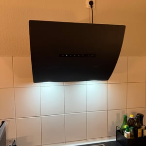 LEVIVO A+++ Kopffreie Dunstabzugshaube 60cm Umluft & Abluft mit 740 m³/h Luftleistung, Abzugshaube mit 2 Aktivkohlefiltern, 1 Fettfilter, 3 Stufen Kunden-Foto 6