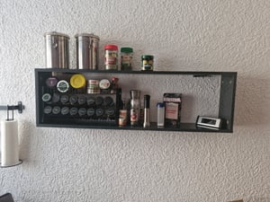 VEVOR Verstelbaar kruidenrek, 4-laags kruidenrek-organizer (401 x 116 x 271 mm), voor keuken/voorraadkast, zwart Klantenfoto 1