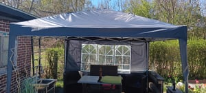 FCH Faltpavillon 2 x 2m Pavillon mit 4 Seitenwänden, Fenster, Festzelt mit UV-Schutz, mit 4 Seitenteilen, Gartenzelt, Festzelt Kunden-Foto 28