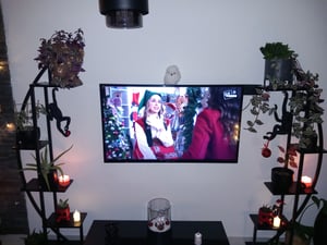 Tribesigns Blumenständer, 2 Stück Pflanzenregal mit 5 Ebenen und 2 Haken, 160cm Hoch Pflanzenständer Metall Blumenregal für Indoor Balkon(Mattschwarz) Kunden-Foto 2